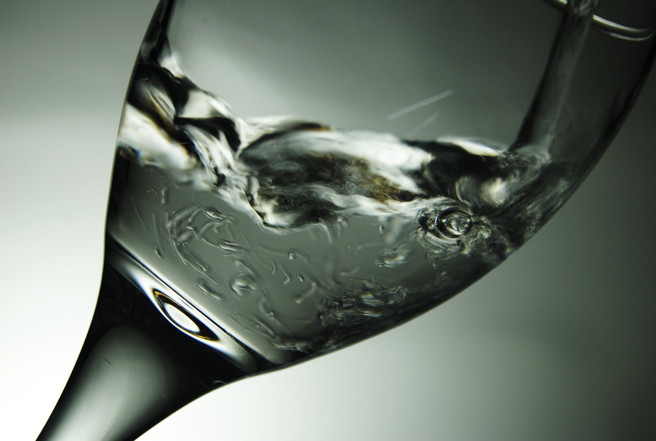 Clean, clear filtered drinking water