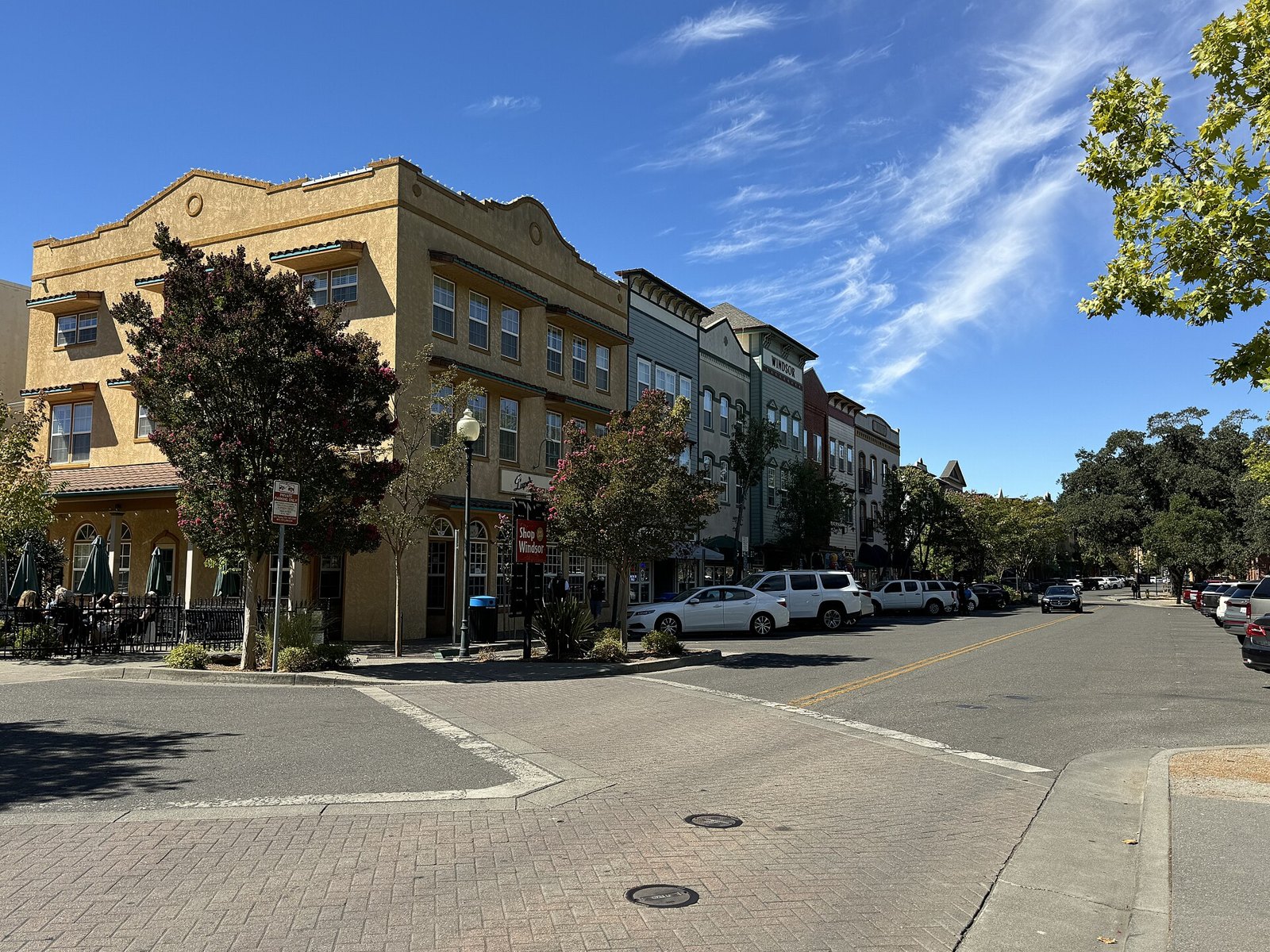Downtown Windsor near the Town Green